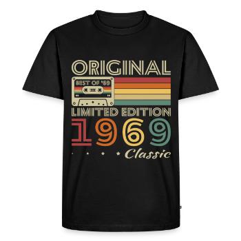 1969 Vintage Rétro Cadeau D'anniversaire - T-shirt Premium bio Homme - noir - Devant - Nico (187cm)