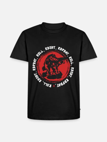 Judo Martial Arts Roll Reset Repeat - Men's Premium Organic T-Shirt - black