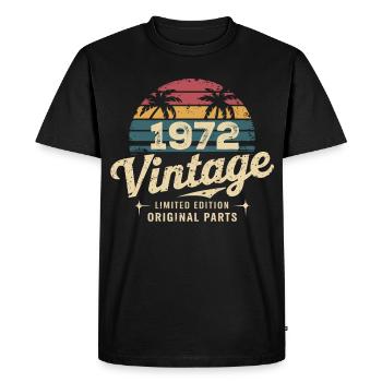 Génial depuis 1972 cadeau anniversaire 1972 - T-shirt Premium bio Homme - noir - Devant - Nico (187cm)