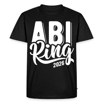 Abi King 2026 - Abitur - Spruch - Men's Premium Organic T-Shirt - black - Front - Nico (187cm)