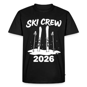 SKI CREW Tenue de vacances d’hiver et après-ski - T-shirt Premium bio Homme - noir - Devant - Nico (187cm)