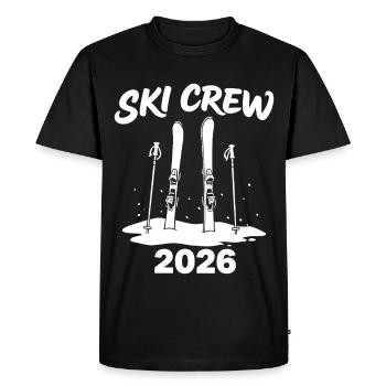 SKI CREW Tenue de vacances d’hiver et après-ski - T-shirt Premium bio Homme - noir - Devant - Nico (187cm)