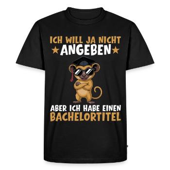 Licence réussie à l’examen de licence - T-shirt Premium bio Homme - noir - Devant - Nico (187cm)