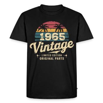 Génial depuis 1965 cadeau anniversaire 1965 - T-shirt Premium bio Homme - noir - Devant - Nico (187cm)
