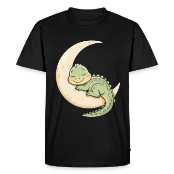Moon Cuddle Dragon Sleep Dream - Men's Premium Organic T-Shirt - black - Front - Nico (187cm)