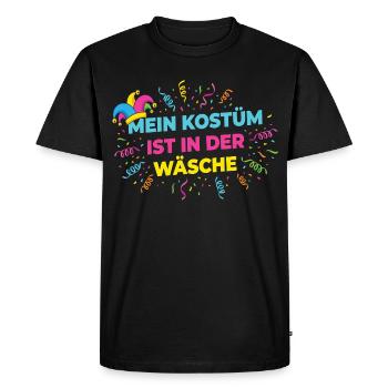 Mon costume dans la blanchisserie – Chemise drôle de carnaval - T-shirt Premium bio Homme - noir - Devant - Nico (187cm)