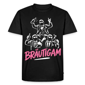 T-shirt du marié Enterrement de vie de garçon Garçons Enterrement de vie de garçon - T-shirt Premium bio Homme - noir - Devant - Nico (187cm)