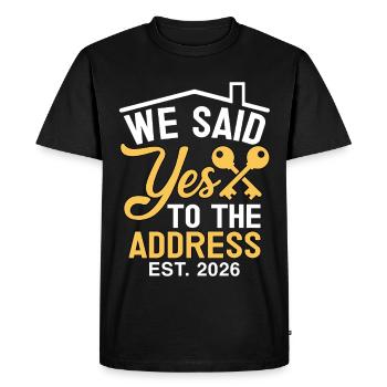 We Said Yes to The Address 2026 - T-shirt Premium bio Homme - noir - Devant - Nico (187cm)