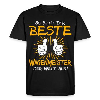 Wagenmeister Gift Idea - Men's Premium Organic T-Shirt - black - Front - Nico (187cm)