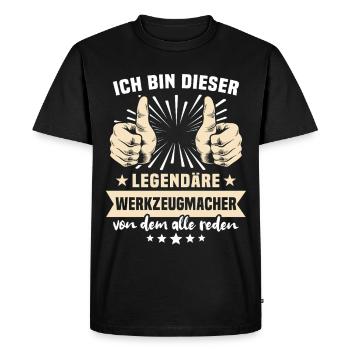 Dictons du fabricant d’outils - T-shirt Premium bio Homme - noir - Devant - Nico (187cm)