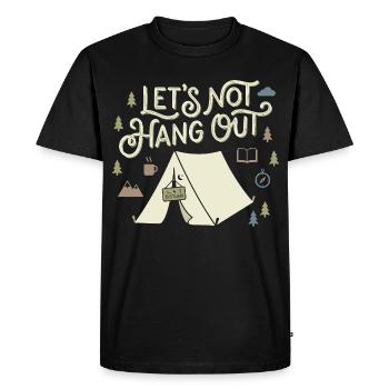 Ne traînons pas avec les introvertis camping dans la nature - T-shirt Premium bio Homme - noir - Devant - Nico (187cm)