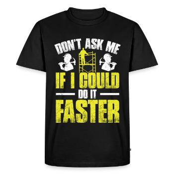 Échafaudage des ouvriers métiers de construction - T-shirt Premium bio Homme - noir - Devant - Nico (187cm)