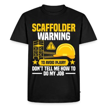 Échafaudages de planches pour ouvriers de construction - T-shirt Premium bio Homme - noir - Devant - Nico (187cm)