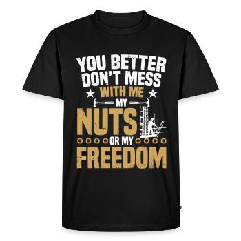Constructeur d’échafaudages Ouvrier Ouvrier - T-shirt Premium bio Homme - noir - Devant - Nico (187cm)
