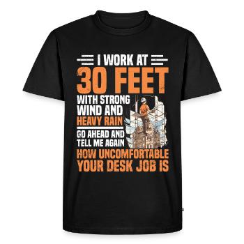 Échafaudage de l’équipe de construction des ouvriers en échafaudage - T-shirt Premium bio Homme - noir - Devant - Nico (187cm)