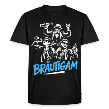 T-shirt du marié de la fête de garçon Grondement de la fête de garçon - T-shirt Premium bio Homme - noir - Devant - Nico (187cm)