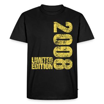 Limited Edition 2008 18th Birthday Gift - Men's Premium Organic T-Shirt - black - Front - Nico (187cm)