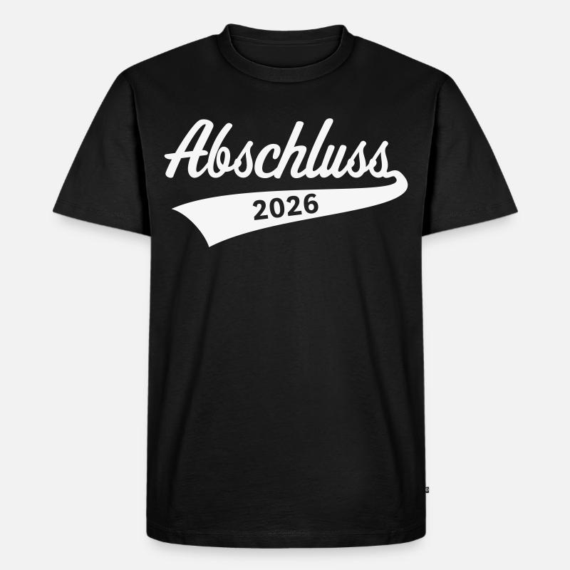 Abschluss 2026 (Schulabschluss / White) - Männer Premium Bio T-Shirt - Schwarz