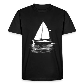 Sailboat Graphics - Men's Premium Organic T-Shirt - black - Front - Nico (187cm)