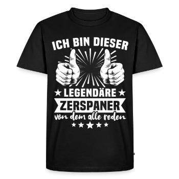 Légende du Machiniste - T-shirt Premium bio Homme - noir - Devant - Nico (187cm)