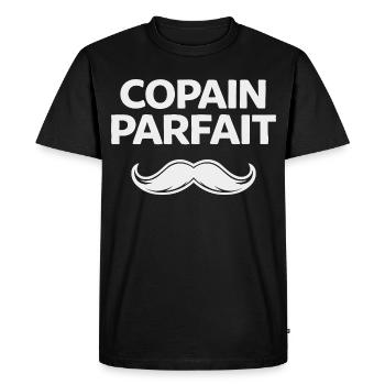 Perfect Boyfriend Humor Gift Man Mustache - Men's Premium Organic T-Shirt - black - Front - Nico (187cm)
