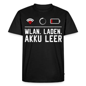 Coder WiFi. LOADING. BATTERY EMPTY FUNNY - Men's Premium Organic T-Shirt - black - Front - Nico (187cm)