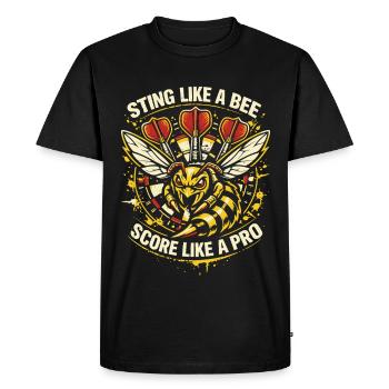 Pique comme une abeille | Ally Pally Darts Pro - T-shirt Premium bio Homme - noir - Devant - Nico (187cm)