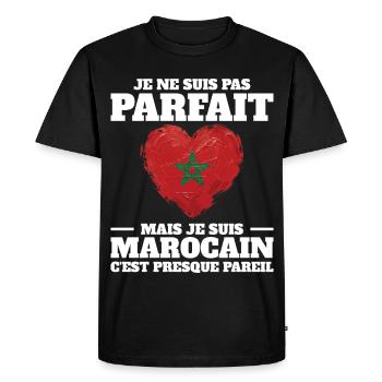 I am Moroccan man Morocco - Men's Premium Organic T-Shirt - black - Front - Nico (187cm)