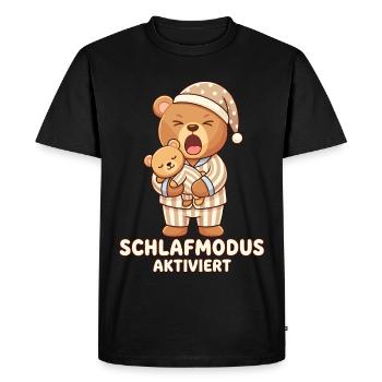 Chemise de nuit Pyjama de nuit Ours en peluche Mode veille - T-shirt Premium bio Homme - noir - Devant - Nico (187cm)