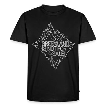 Le Groenland n’est pas à vendre - T-shirt Premium bio Homme - noir - Devant - Nico (187cm)