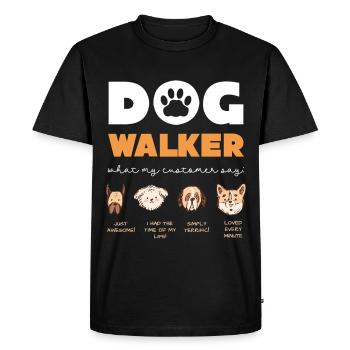 Collection de citations sur les promeneurs de chiens - T-shirt Premium bio Homme - noir - Devant - Nico (187cm)