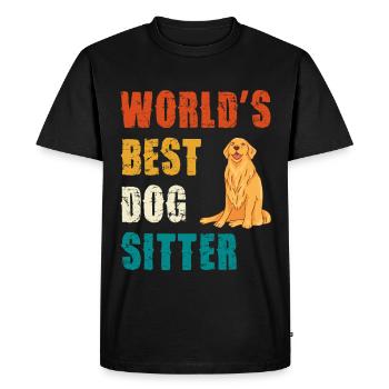 Meilleur gardien de chien au monde - T-shirt Premium bio Homme - noir - Devant - Nico (187cm)