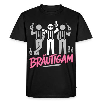 T-shirt du marié Enterrement de vie de garçon Garçons Enterrement de vie de garçon - T-shirt Premium bio Homme - noir - Devant - Nico (187cm)