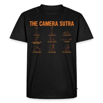 The Camera Sutra – Funny Photographer Design - Men's Premium Organic T-Shirt - black - Front - Nico (187cm)