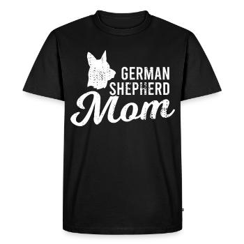Maman berger allemand - T-shirt Premium bio Homme - noir - Devant - Nico (187cm)