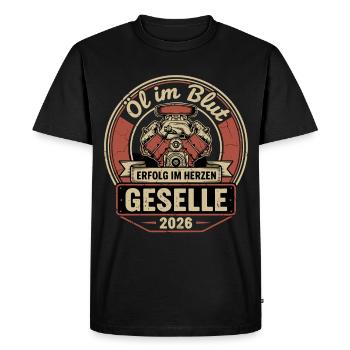 Journeyman 2026 Huile dans le sang - T-shirt Premium bio Homme - noir - Devant - Nico (187cm)