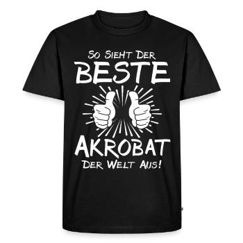 Meilleur acrobate - T-shirt Premium bio Homme - noir - Devant - Nico (187cm)