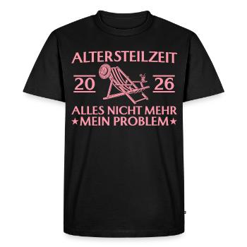 Partial retirement 2026 deckchair colleague early retirement - Men's Premium Organic T-Shirt - black - Front - Nico (187cm)