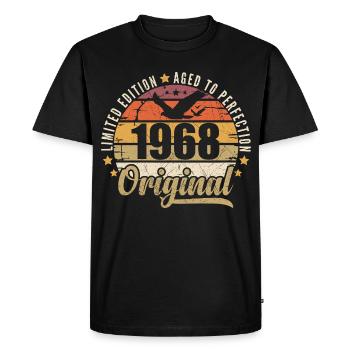 1968 Birthday Gift 1968 Original 1968 - Men's Premium Organic T-Shirt - black - Front - Nico (187cm)
