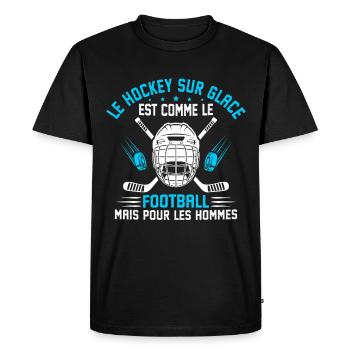 le hockey sur glace cadeau drôle hockey sur glace - T-shirt Premium bio Homme - noir - Devant - Nico (187cm)