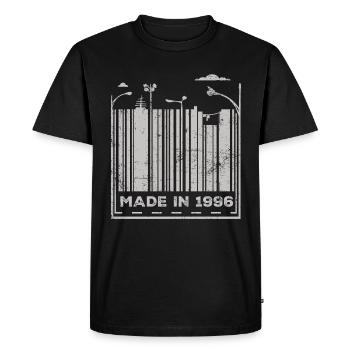 Made in 1996 - Men's Premium Organic T-Shirt - black - Front - Nico (187cm)