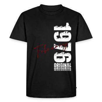 50th Birthday February 1976 Original Vintage - Men's Premium Organic T-Shirt - black - Front - Nico (187cm)