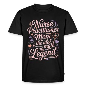 Maman infirmière praticienne L’idole L’infirmière clinique - T-shirt Premium bio Homme - noir - Devant - Nico (187cm)