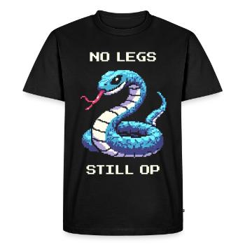 No legs, but still surgery | Snake Humor - Men's Premium Organic T-Shirt - black - Front - Nico (187cm)