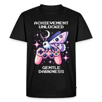 Gentle Darkness Unlocked | Soft Goth - Men's Premium Organic T-Shirt - black - Front - Nico (187cm)