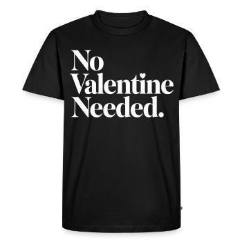 Chemise sans besoin de la Saint-Valentin – Drôle anti-Valentin - T-shirt Premium bio Homme - noir - Devant - Nico (187cm)