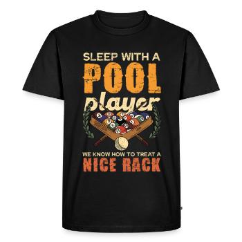 Pool Rack Spruch Shirt - Männer Premium Bio T-Shirt - Schwarz - Vorne - Nico (187cm)