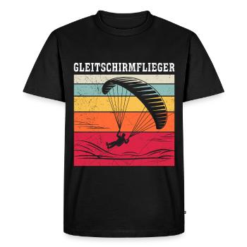 Paraglider GLEITSCHIRMFLIEGER LUSTIG - T-shirt Premium bio Homme - noir - Devant - Nico (187cm)