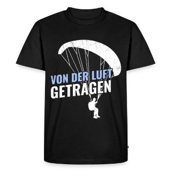 Parapente PORTÉ PAR L’AIR Plaisir - T-shirt Premium bio Homme - noir - Devant - Nico (187cm)