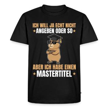 Examen de master réussi à Capybara avec un master - T-shirt Premium bio Homme - noir - Devant - Nico (187cm)